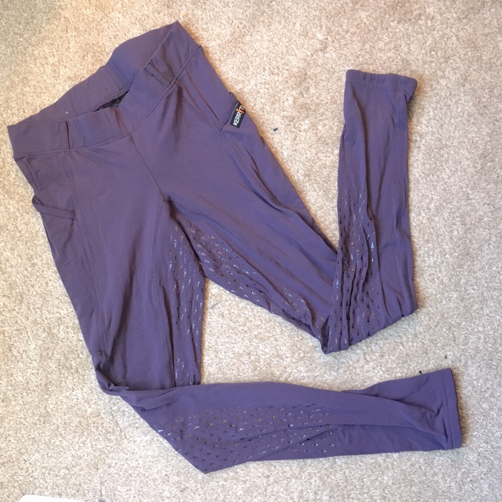 Kerrits ice fill riding tights plumb color